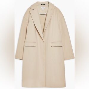 Topshop Lily Knit Back Midi Coat